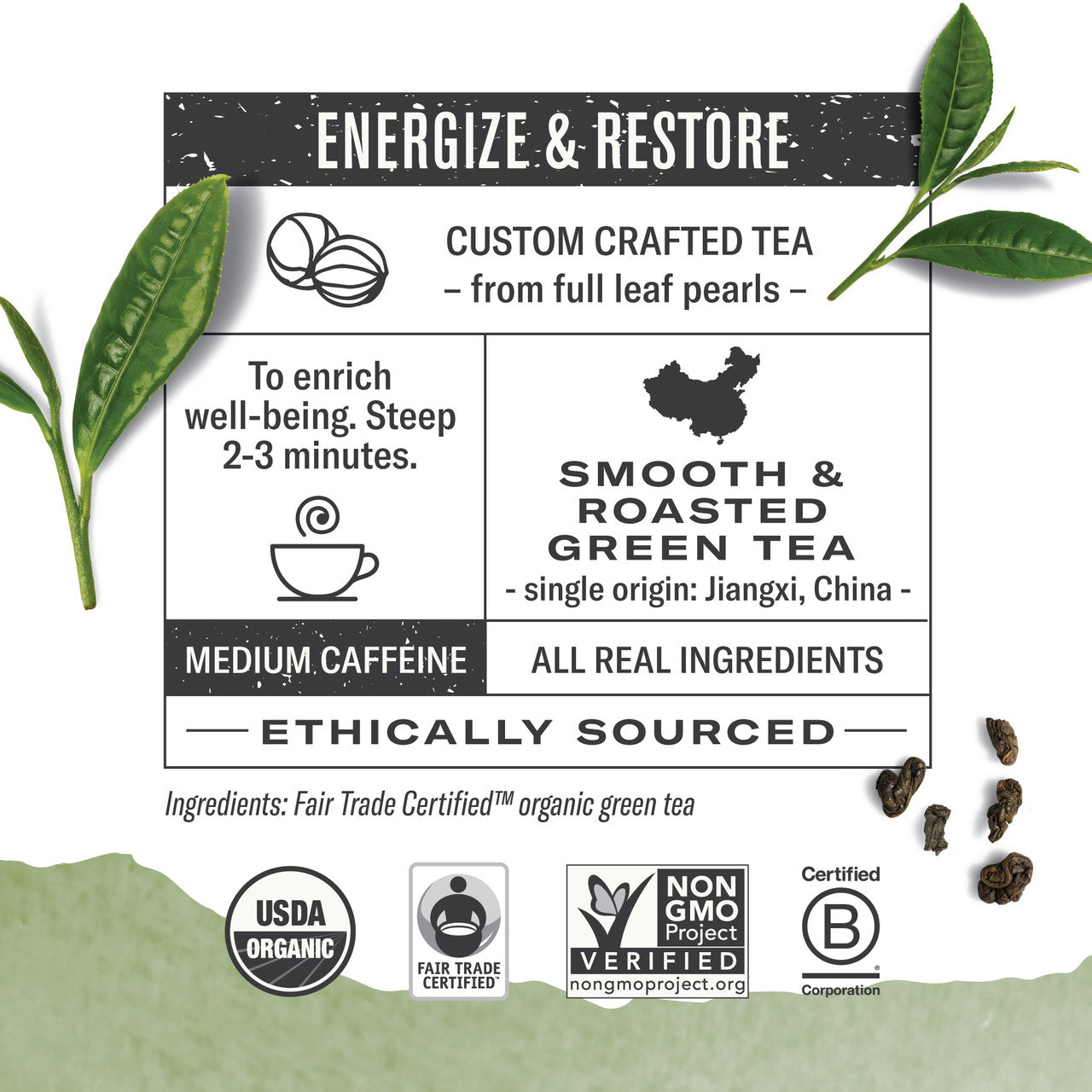 Numi Tea Gunpowder Green Tea (6x18 Bag)
