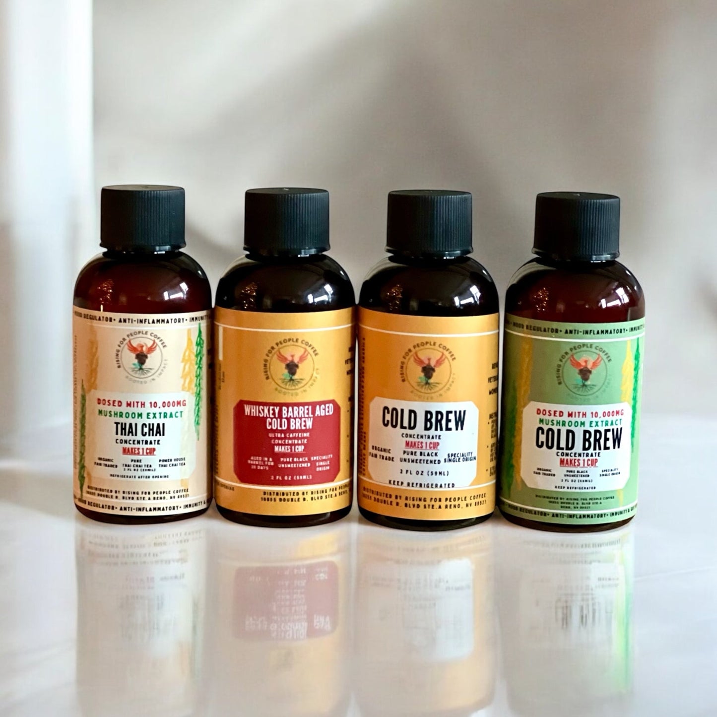 2oz Travel Cold Brew & Thai Chai Tea Concentrated Set of 4-4