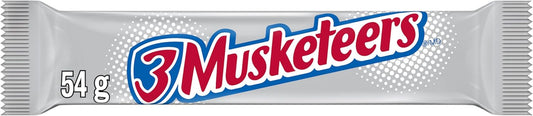 3 MUSKETEERS, Chocolate Nougat Candy Bar, Full Size Bar, 54g (Pack of 36)