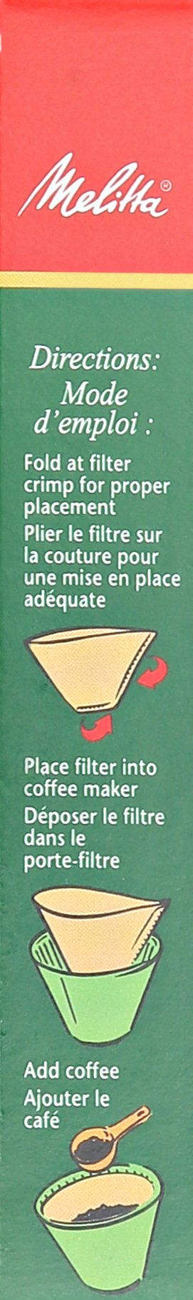 Melitta PA1 NB Super Premium Natural Brown Cone Coffee Filters, Green