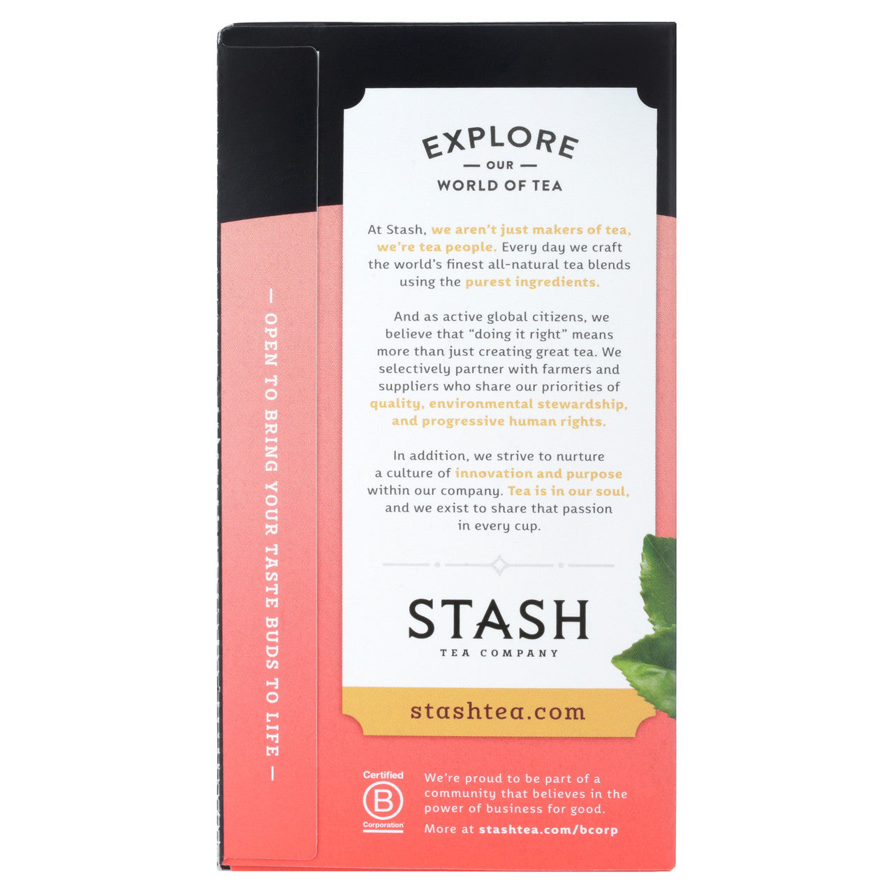 Stash Tea Peach Prem Black Tea (6x20BAG )