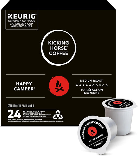 2 Pack x Kicking Horse Happy Camper Coffee Pods – 48 Pods (2 x 24 Count) Keurig K-Cup Pods | Smooth Medium Roast, Organic & Fairtrade (Copy)