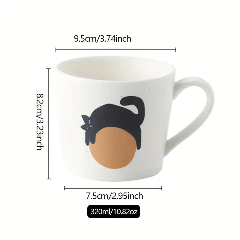 Kawaii Cat Tiger Koala Lion Ceramic Coffee Cup (1pc)