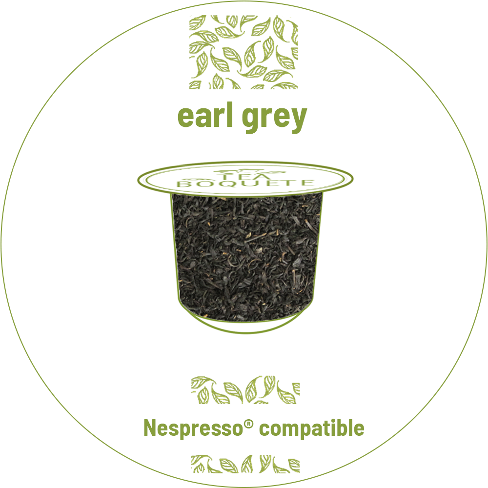 Earl grey black tea pods for Nespresso brewers OriginalLine compatible capsules