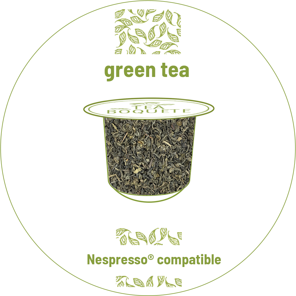 Green tea pods for Nespresso brewers OriginalLine compatible capsules