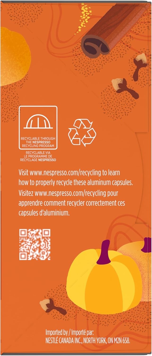 Startbucks Pumpkin Spice Nespresso Vertuo 8 Capsules Limited Edition 230ml each