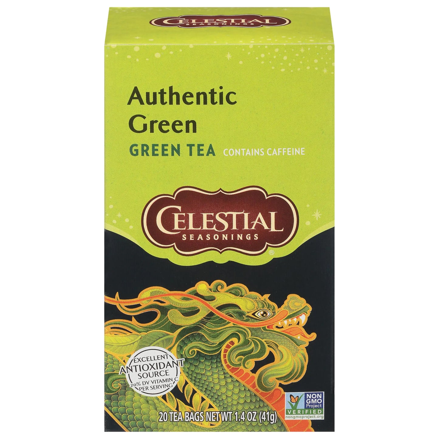 Celestial Seasonings Authentic Green Tea 20 Tea Bags