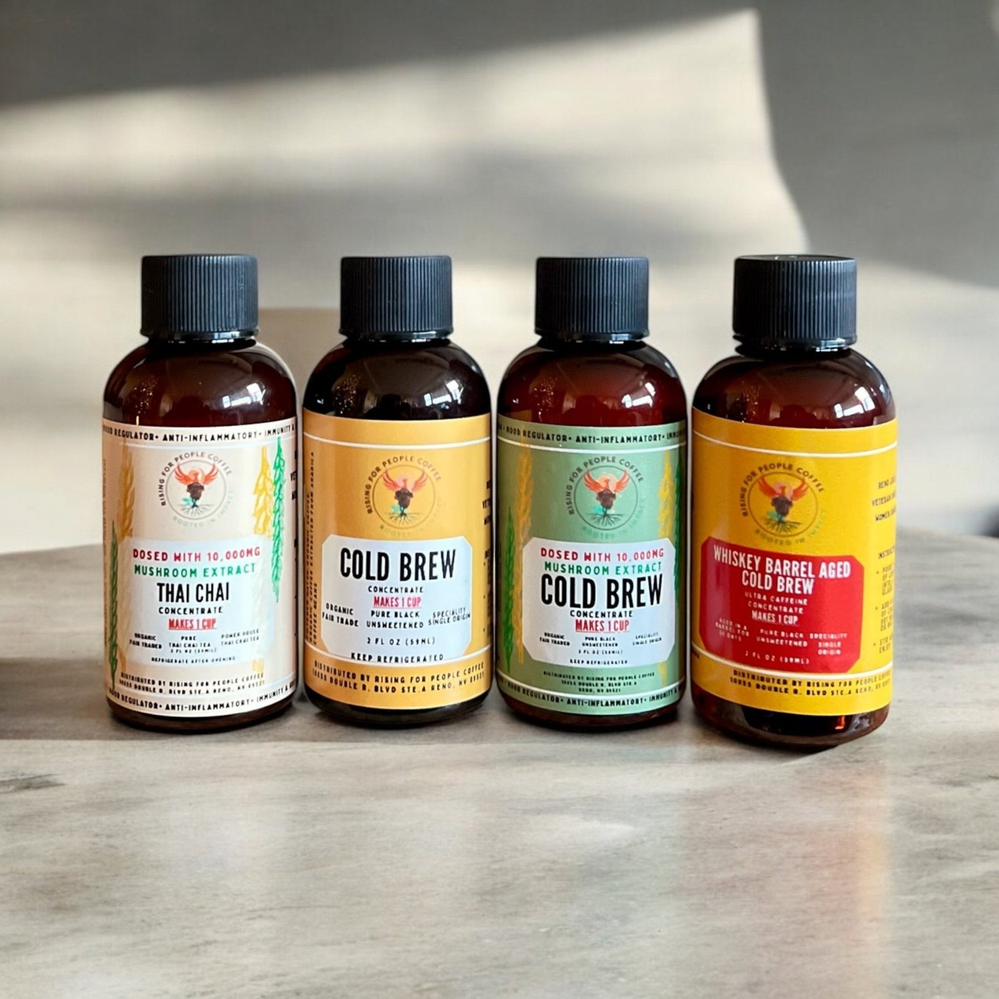 2oz Travel Cold Brew & Thai Chai Tea Concentrated Set of 4-0