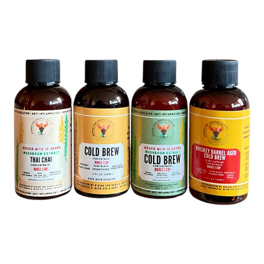 2oz Travel Cold Brew & Thai Chai Tea Concentrated Set of 4-1