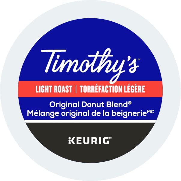 Timothy`s Original Donut Blend Single Serve Keurig K-Cup pods for Keurig brewers, 24 Count