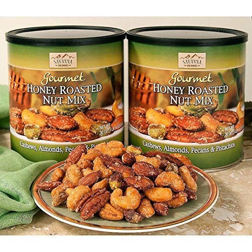 Savanna Orchards Honey Roasted Nut & Pistachios – Gourmet Snack Duo, 30 oz (2-Count)