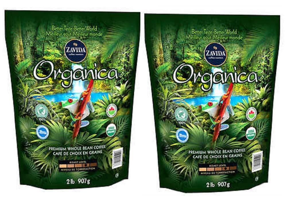 Zavida - Organica Whole Bean Organic Coffee 2 x 907 g Bags