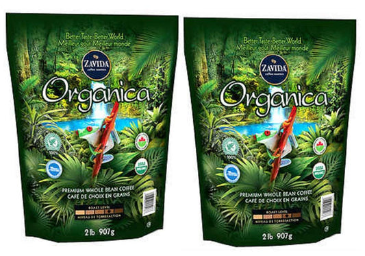 Zavida - Organica Whole Bean Organic Coffee 2 x 907 g Bags