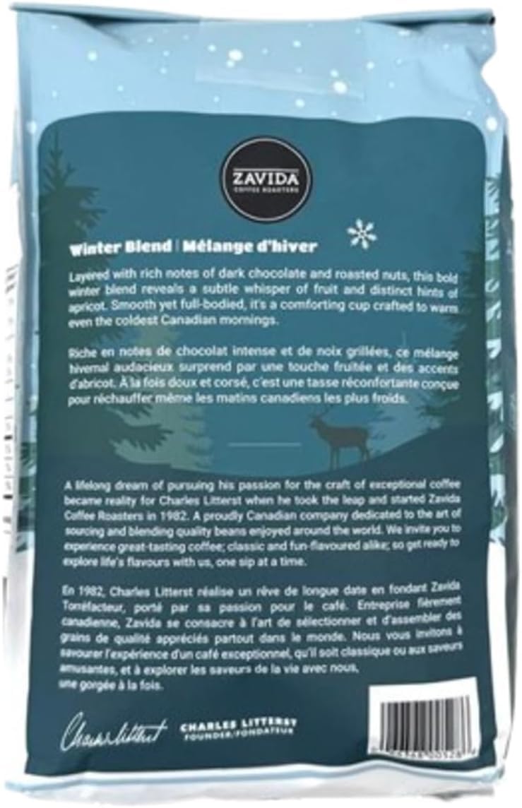 Zavida Winter Blend Whole Bean Coffee – 907g