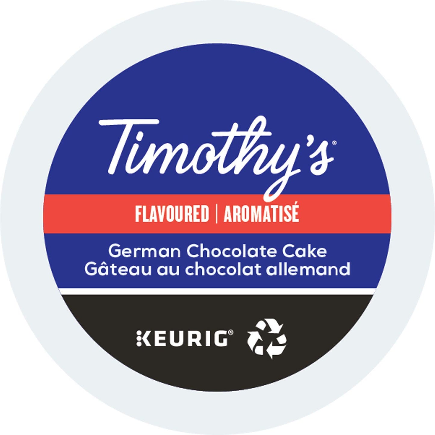 Timothy's Coffee, German Chocolate Cake, K-Cup Portion Pack for Keurig K-Cup Brewers 24-Count (Pack of 2)