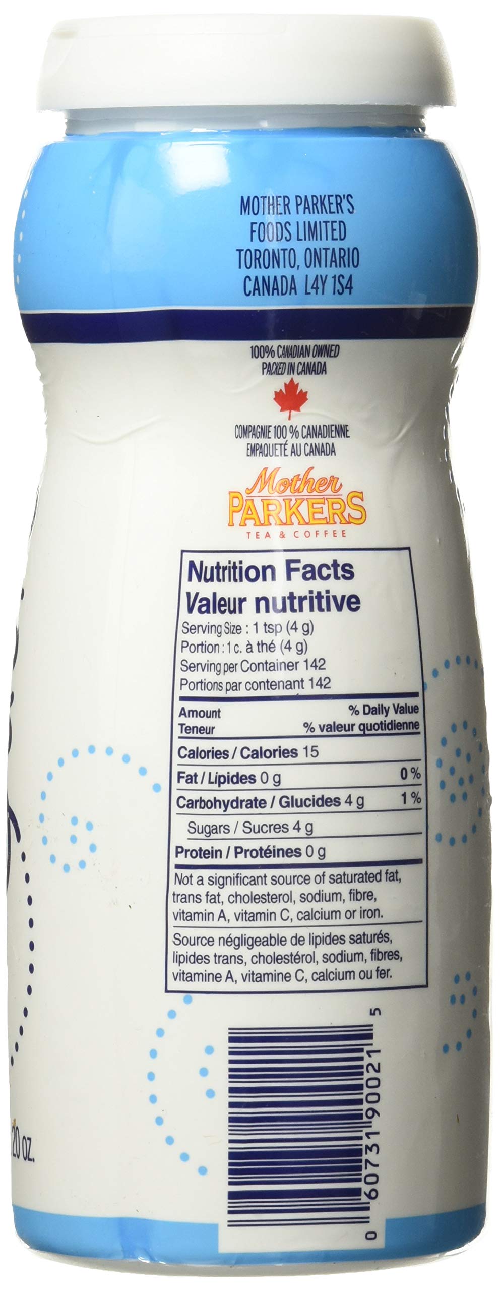 Mother Parkers Sugar Canister – 570 g | Premium Granulated Sugar for Coffee, Tea, Baking & Everyday Use | Resealable Canister for Freshness & Easy Pouring