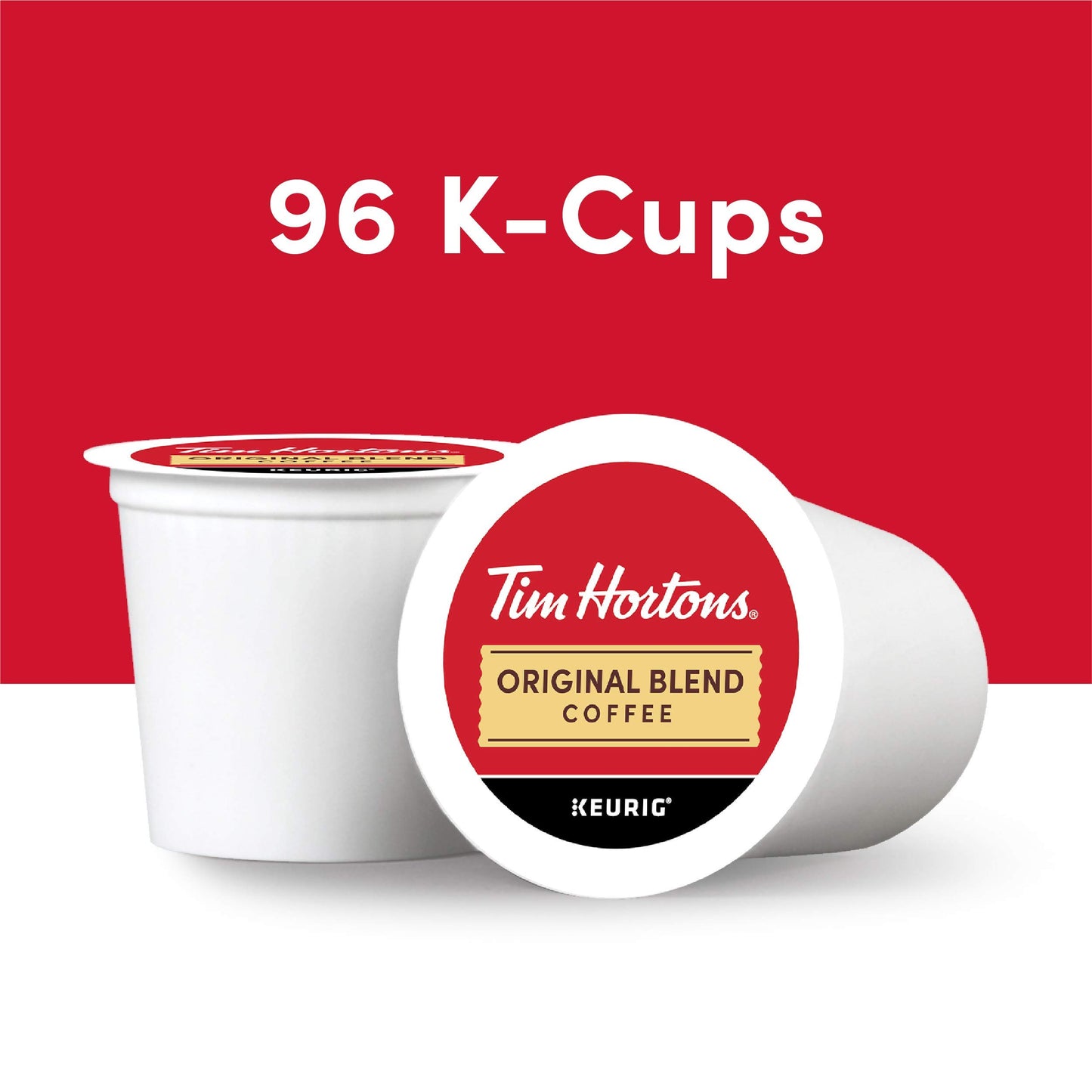 Tim Hortons Original Blend Coffee K-Cup Pods 96 Count – Medium Roast for Keurig
