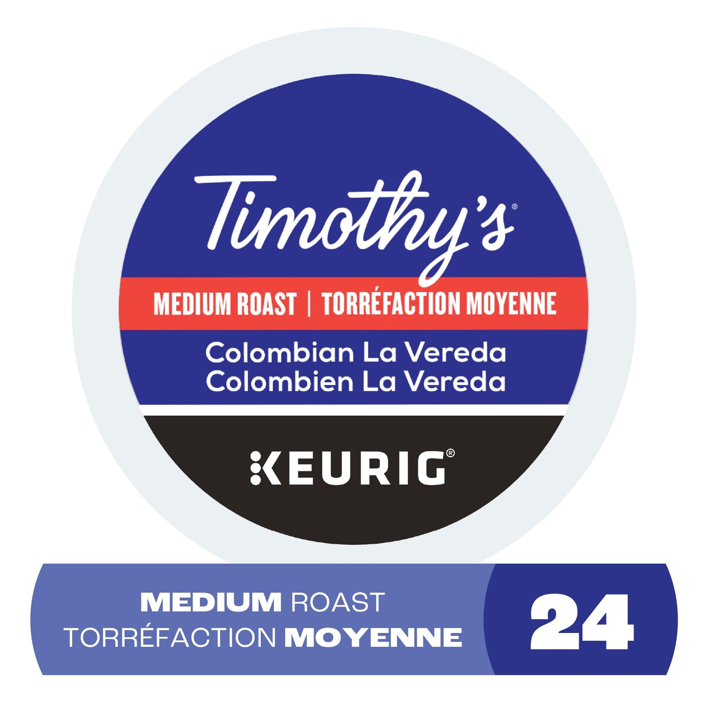 Timothy’s Colombian La Vereda, K-Cup Coffee Pods, 24/96 Count
