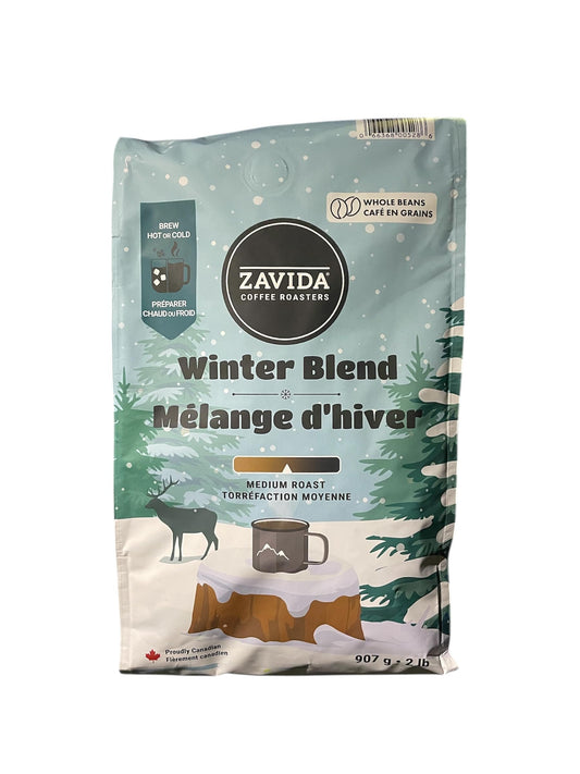 Zavida Winter Blend Whole Bean Coffee – 907g