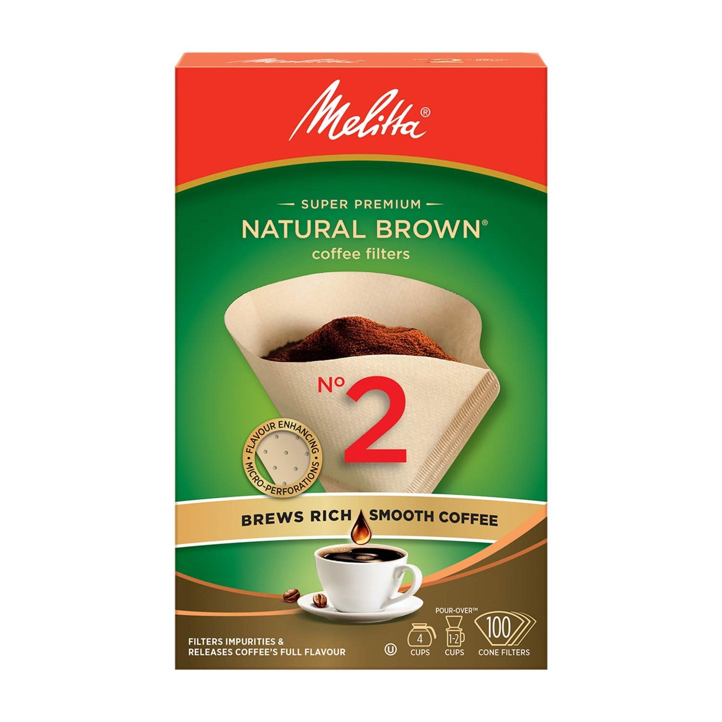 Melitta 6124 #2 Cone PA2-4 Filter Paper