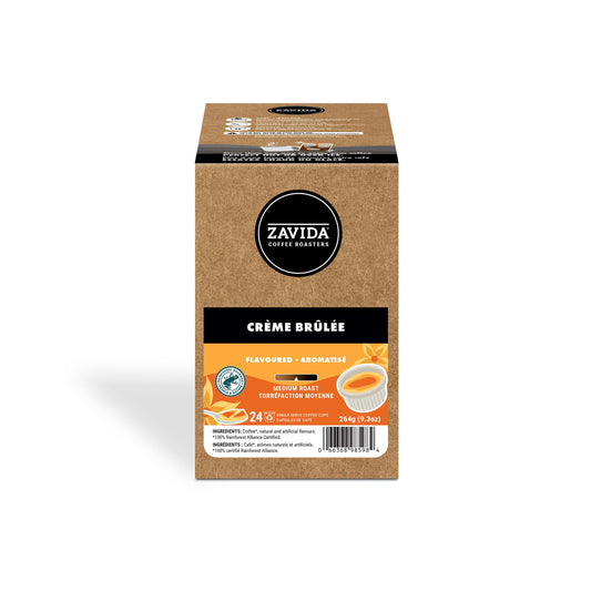 Zavida Coffee Roasters Crème Brule Coffee Capsule, Compatible with Keurig K-Cup Brewers, 24-Count