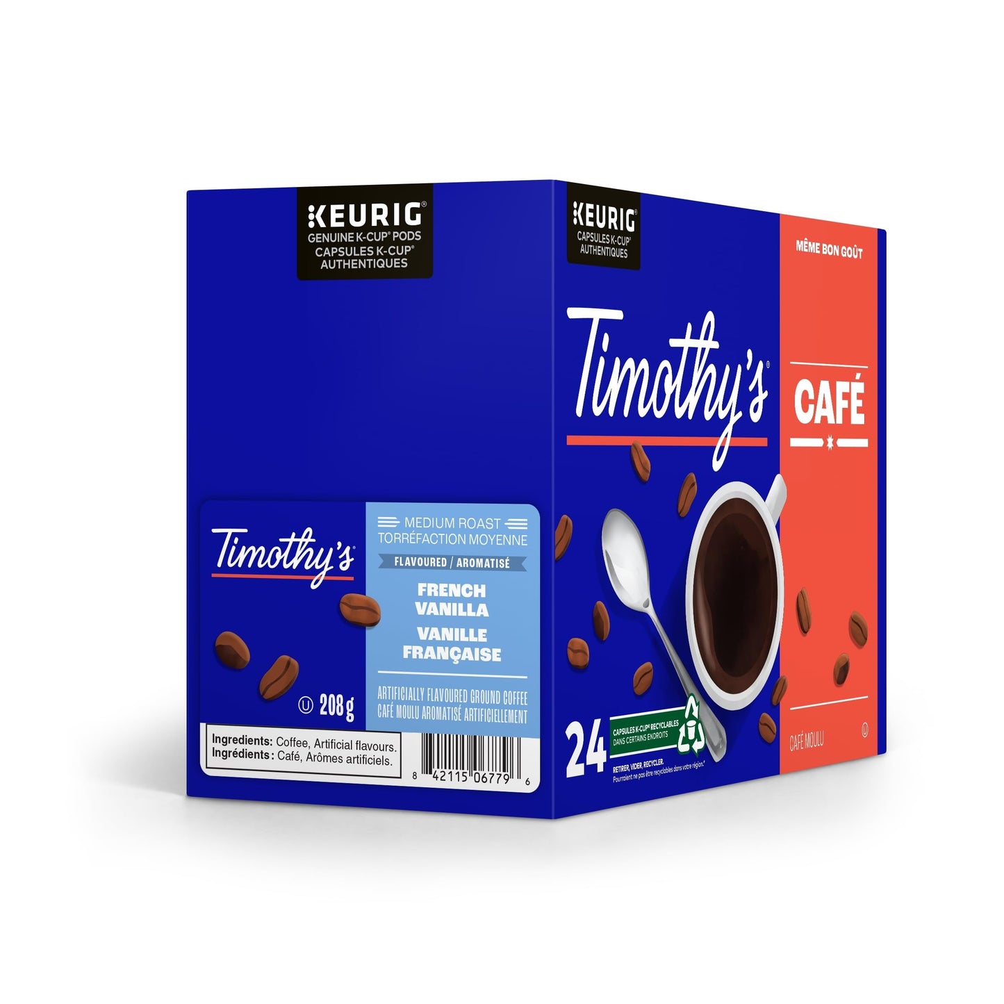 Timothy's French Vanilla Keurig K-Cup Coffee Pods 24 Capsules