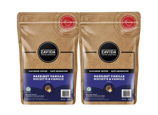 Zavida - Hazelnut Vanilla Whole Bean Coffee 2 x 907 g Bags