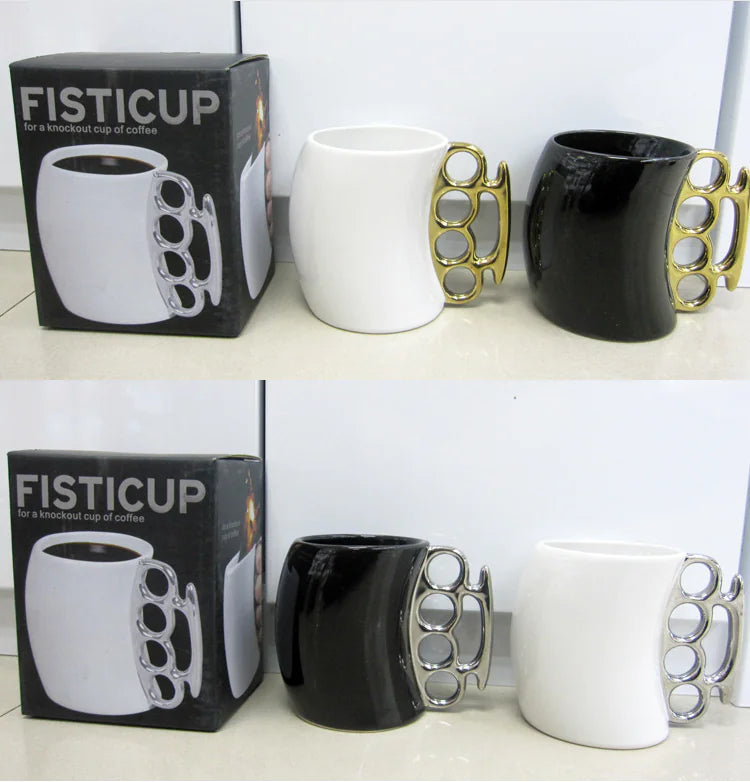 Couple Boxing Cups - Ceramic Coffee Fist Mugs