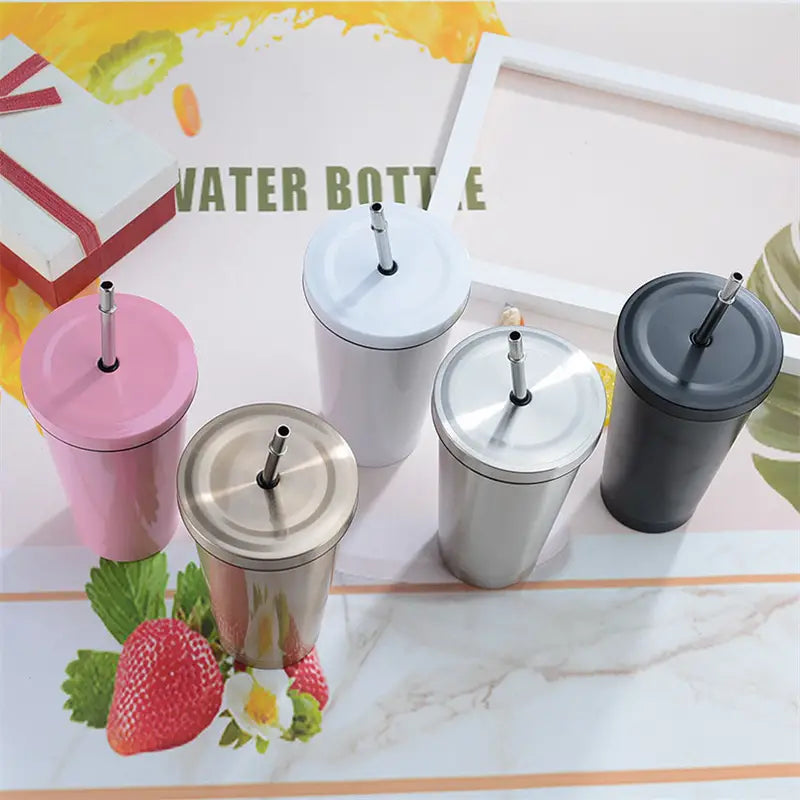 Stainless Steel 16oz Coffee Sippy Cup