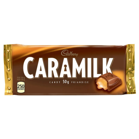 Cadbury Caramilk Chocolate Bars 48 Pack (50g Each) | Creamy Caramelized White Chocolate Candy Bulk Box for Parties, Resale, Snacks & Gifts