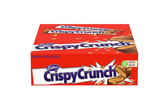 Cadbury Crispy Crunch Full Size Chocolatey Candy Bars, Individually Wrapped, 48g (Pack of 24 Candy Chocolate Bars)