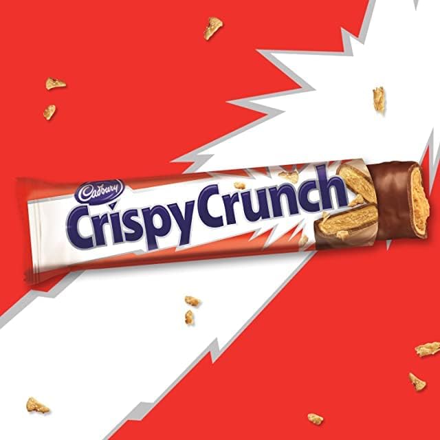 Cadbury Crispy Crunch Full Size Chocolatey Candy Bars, Individually Wrapped, 48g (Pack of 24 Candy Chocolate Bars)
