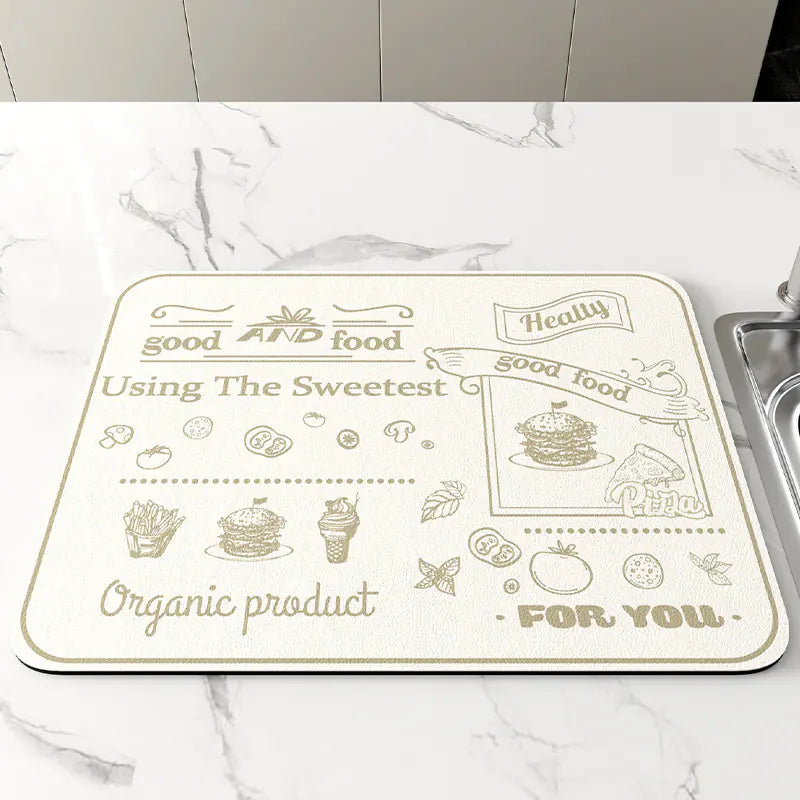 Coffee Draining Mat with Diatomaceous Earth