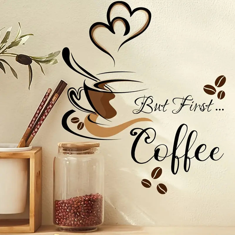 Coffee Cup Wall Sticker for Cafe and Office Decor