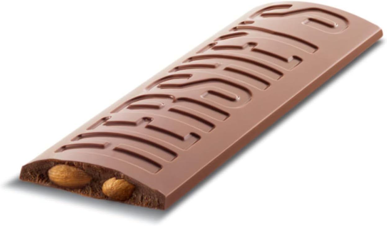 Hershey Almond Full Size Chocolatey Candy Bars, Individually Wrapped, 43g (Pack of 36 Candy Chocolate Bars)
