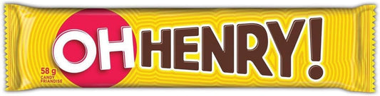 Hershey Oh Henry Candy Bars, Individually Wrapped, 58g (Pack of 24 Candy Chocolate Bars)
