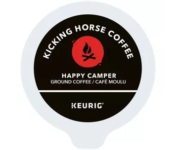 Kicking Horse Happy Camper Coffee Pods – 24 Count Keurig K-Cup Pods | Smooth Medium Roast, Organic & Fairtrade