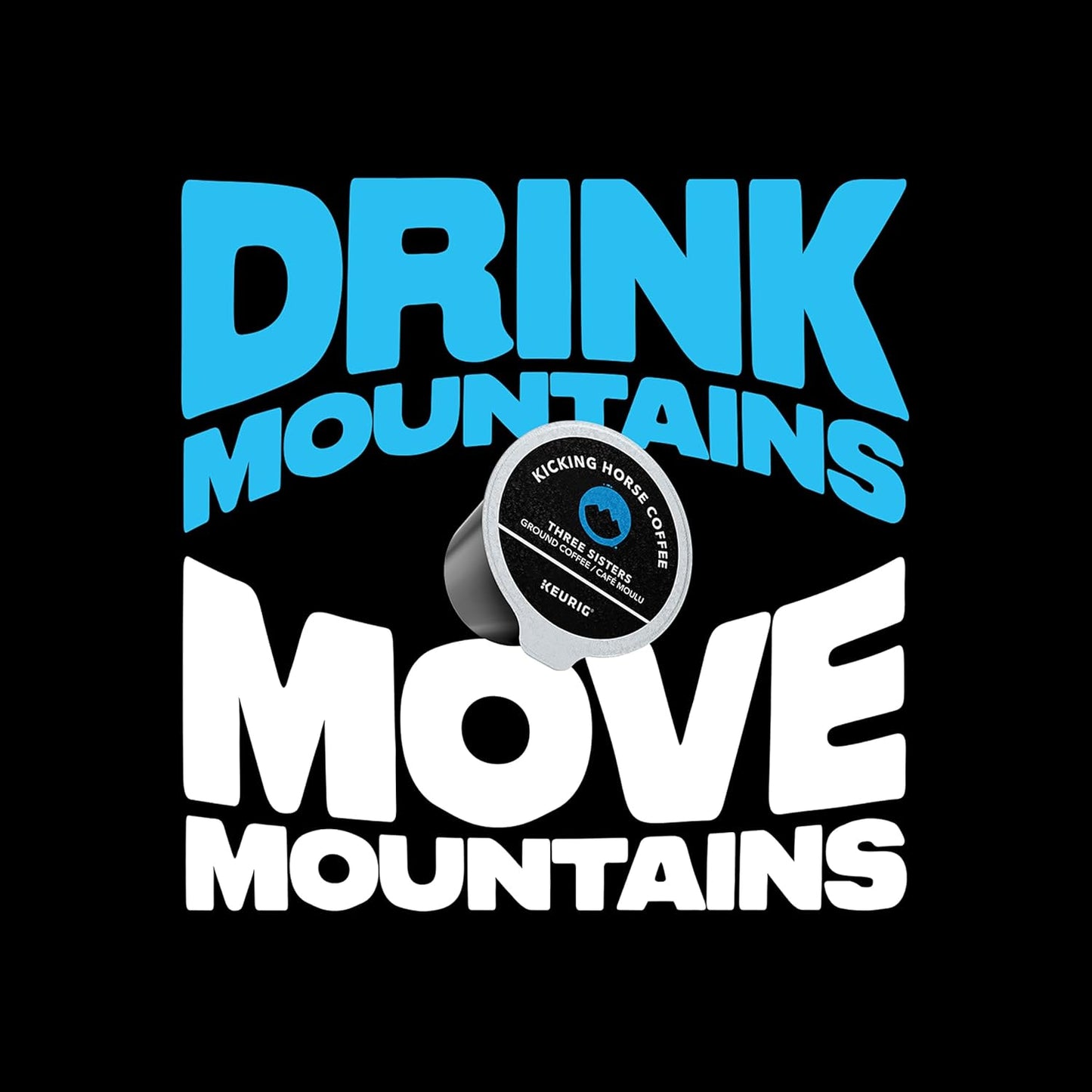 Kicking Horse Three Sisters Coffee Pods – 24 Count Keurig K-Cup Pods | Smooth Medium Roast, Organic & Fairtrade