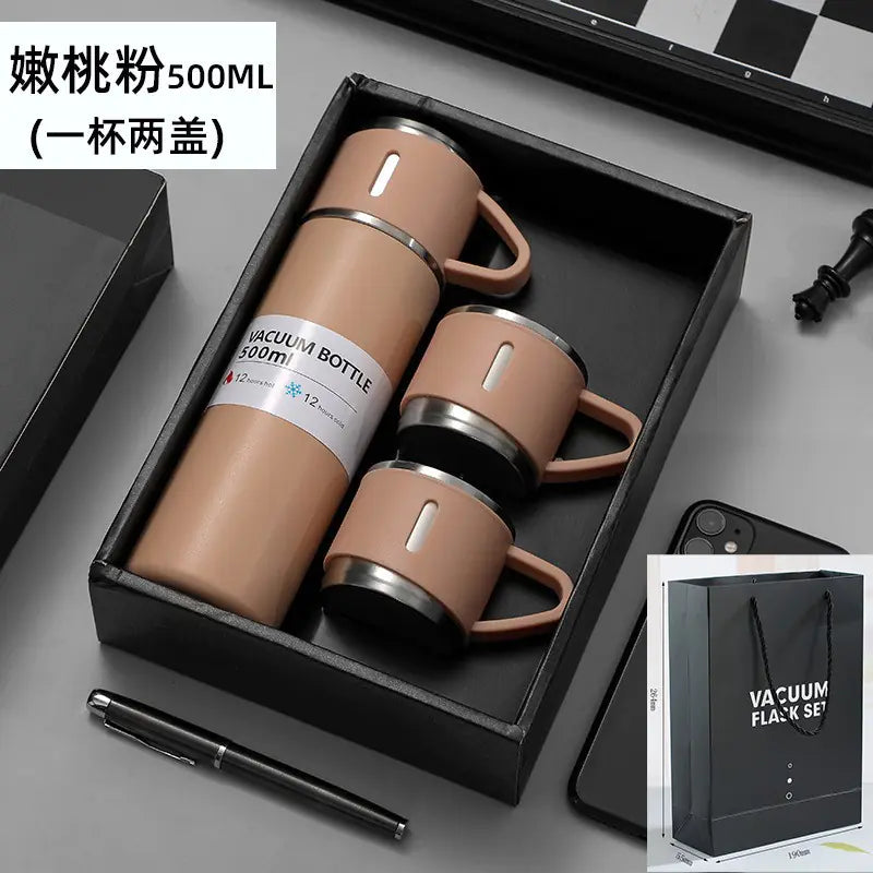 Modern Design Stainless Steel Insulated Tea Cup Gift Set