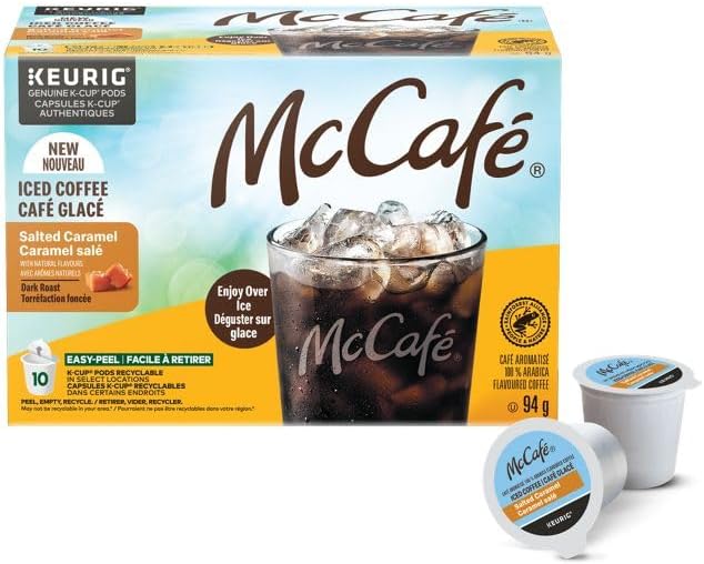 McCafé Iced Salted Caramel Coffee Pods – 60 Count (6×10) Keurig K-Cup Pods | Sweet, Creamy, Refreshing Iced Brew