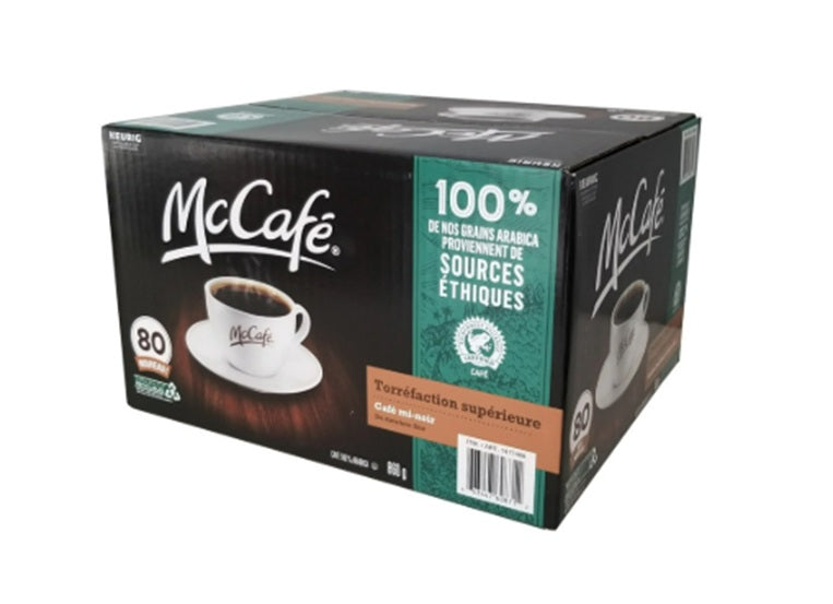 McCafé Premium Roast Coffee K-Cup Pods, 80-Count | Smooth Medium Roast, 100% Arabica Coffee | Compatible with Keurig Brewers
