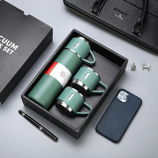 Modern Design Stainless Steel Insulated Tea Cup Gift Set