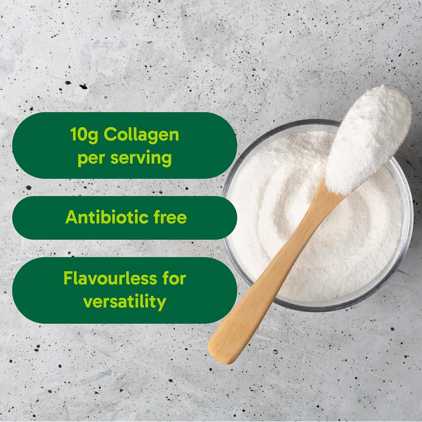 Organika Enhanced Collagen Powder, 250 g | Grass-Fed Hydrolyzed Collagen Peptides for Hair, Skin, Nails & Joints | Unflavoured, Non-GMO, Canadian-Made Protein Supplement