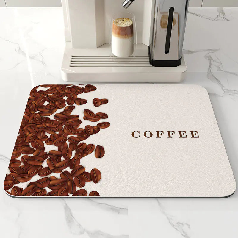 Coffee Draining Mat with Diatomaceous Earth