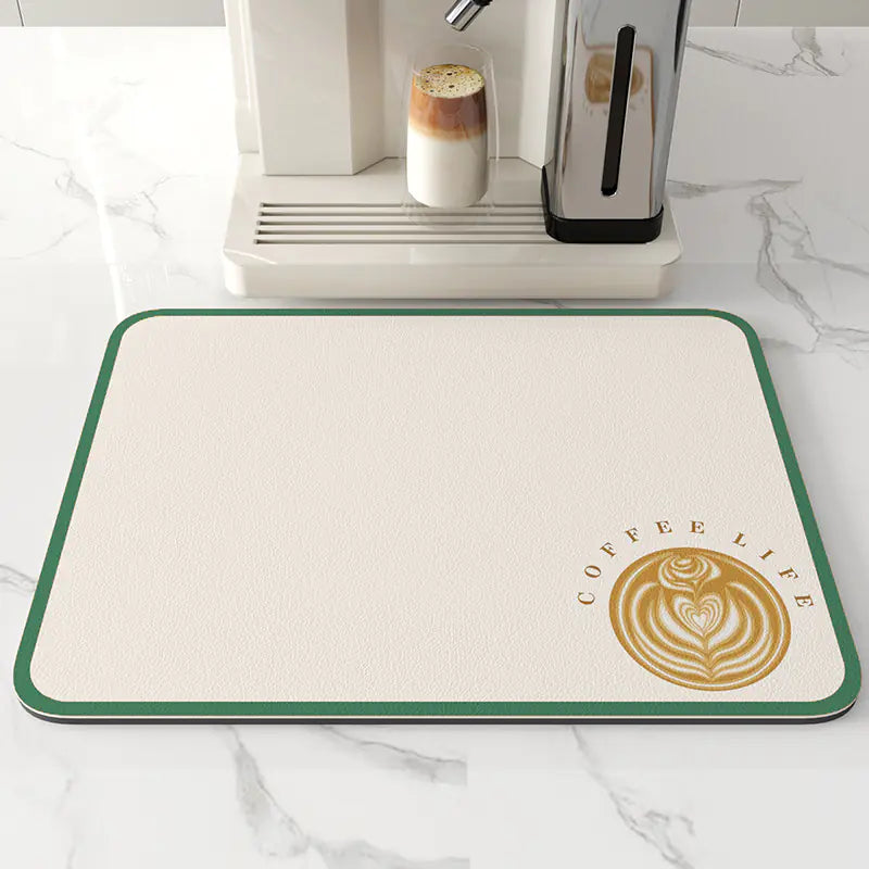 Coffee Draining Mat with Diatomaceous Earth