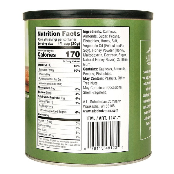 Savanna Orchards Honey Roasted Nut & Pistachios 30 oz (2 Pack) – Premium Snack Mix, Fresh Crunchy Nuts, Sweet & Savory Gourmet Blend