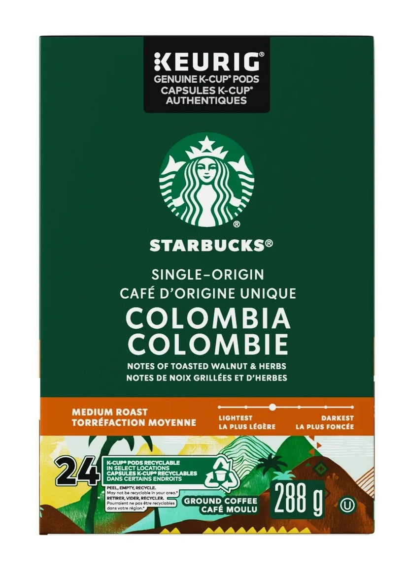 Starbucks Colombian Coffee Pods – 48 Keurig K-Cups (2×24 Count) | Bright, Balanced Medium Roast with Smooth Flavor