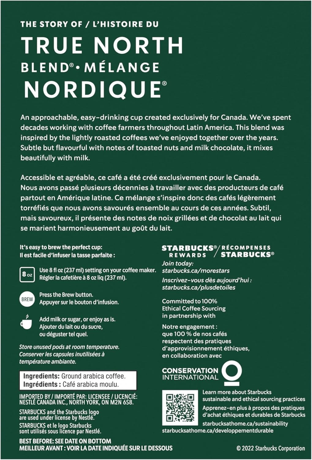 Starbucks True North Blonde Roast Coffee Pods – 48 Keurig K-Cups (2×24 Count) | Smooth, Light Roast with Sweet & Mellow Flavor