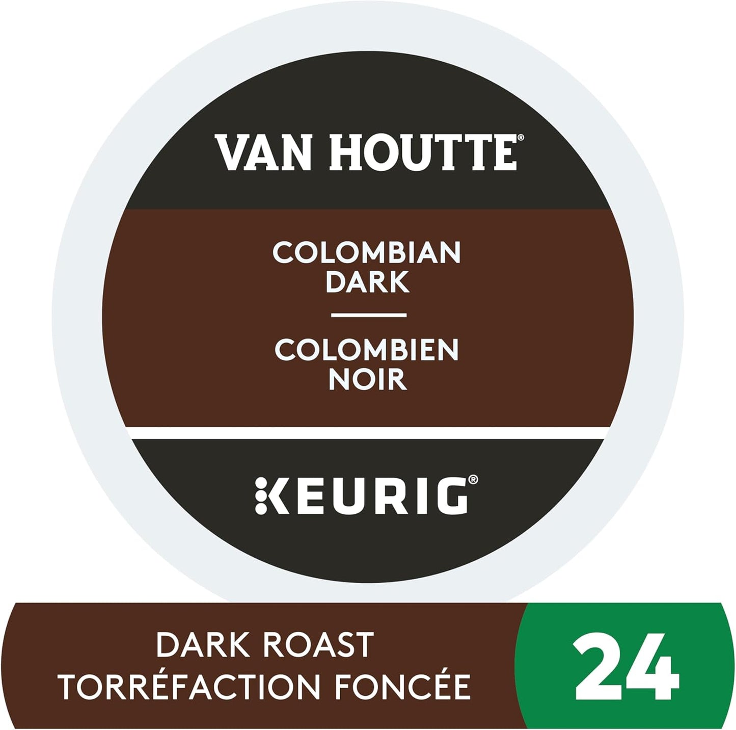 Van Houtte Colombian Dark Roast Coffee Pods – 24 Count Keurig K-Cup | Bold, Full-Bodied 100% Arabica Single-Serve Coffee