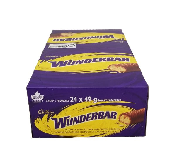 CADBURY Wunderbar Chocolate - Caramel - Individually Wrapped - 1.73 oz (49 g) - 24 Pack
